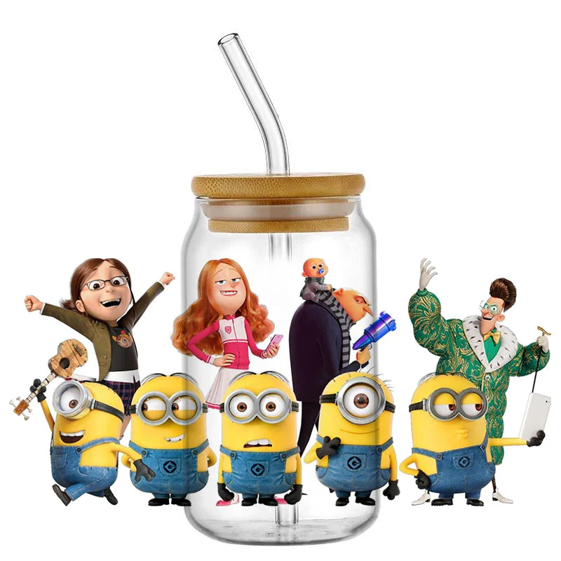 Minions UV DTF Transfer Stickers for 16oz Libbey Glasses - Image 21