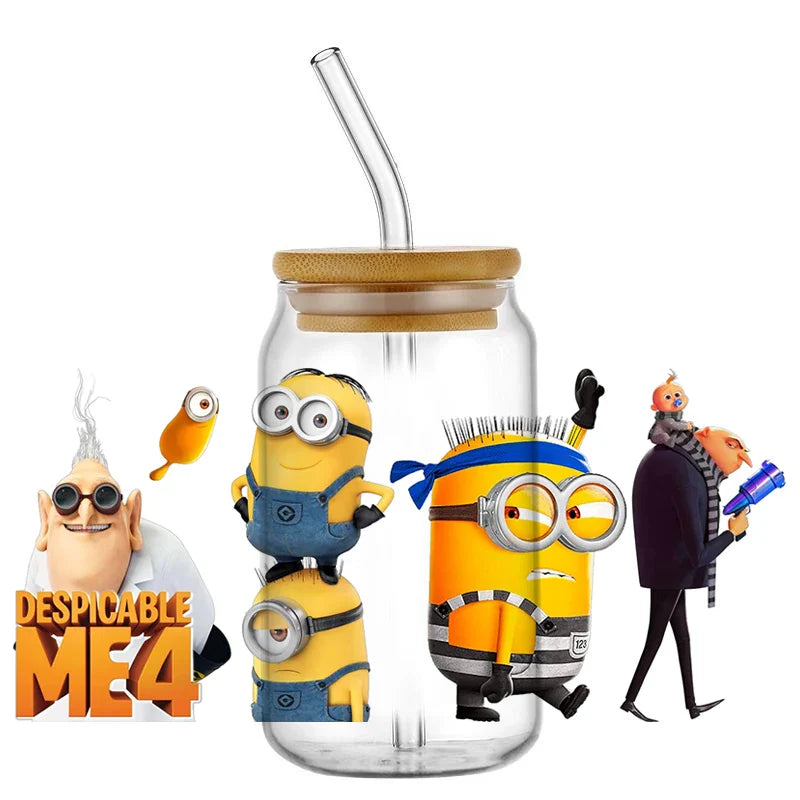 Minions UV DTF Transfer Stickers for 16oz Libbey Glasses - Image 7