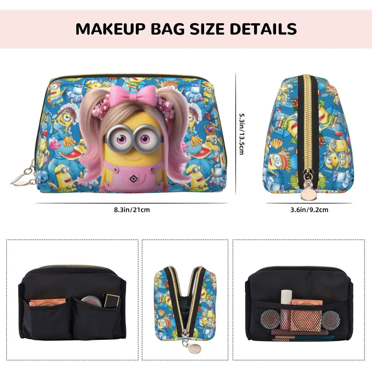Custom Kawaii M-Miniones Classical Cartoon Cute Travel Toiletry Bag for Women - Image 17
