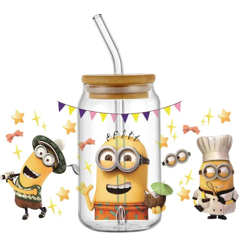 Miniso Cartoon 3D Minions UV DTF Cup Wrap - Image 9