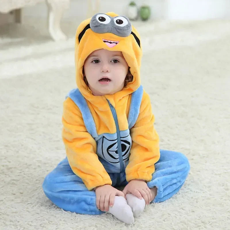 MINISO Baby Minions Kigurumi – Winter Warm Newborn Onesie - Image 3