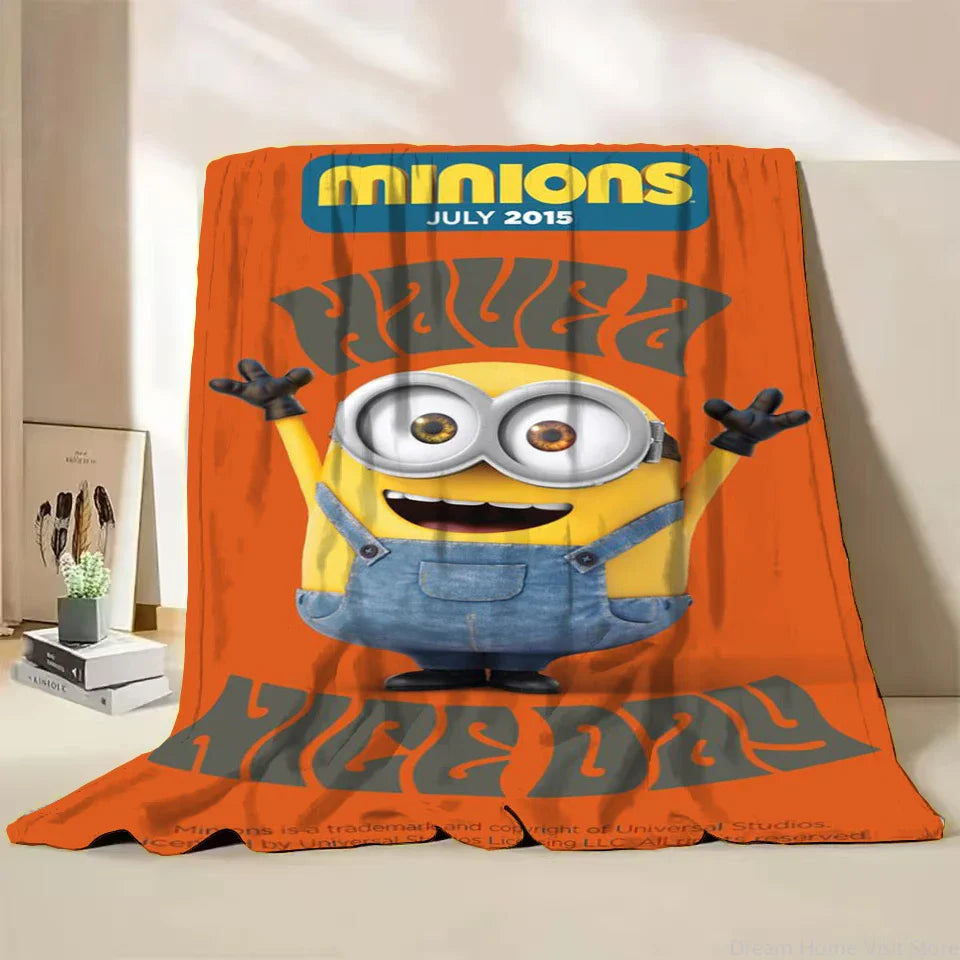 Minions Flannel Throw Blanket – Soft Winter Cartoon Blanket by MINISO - Image 34