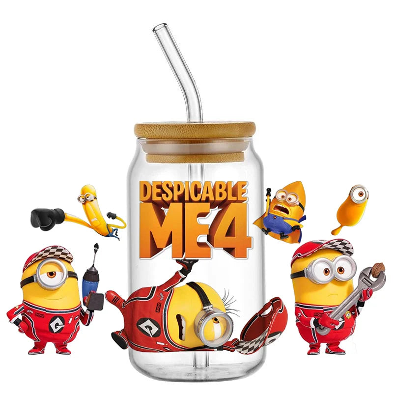 Minions UV DTF Transfer Stickers for 16oz Libbey Glasses - Image 36