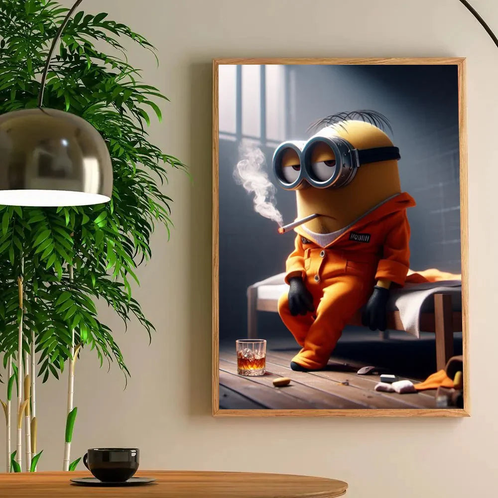 1pc Anime M-Minions Poster Self-Adhesive Art Sticker - Image 2