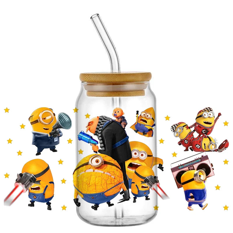 Minions UV DTF Transfer Stickers for 16oz Libbey Glasses - Image 12