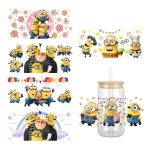 Cartoon Minions Cute Pattern UV DTF Transfer Sticker
