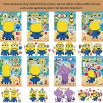 16pcs Minions DIY Sticker Anime Cartoon Despicable Me Cute Stickers
