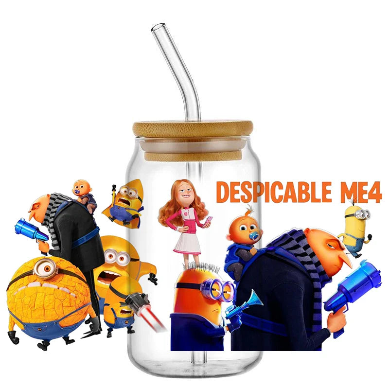 Minions UV DTF Transfer Stickers for 16oz Libbey Glasses - Image 16
