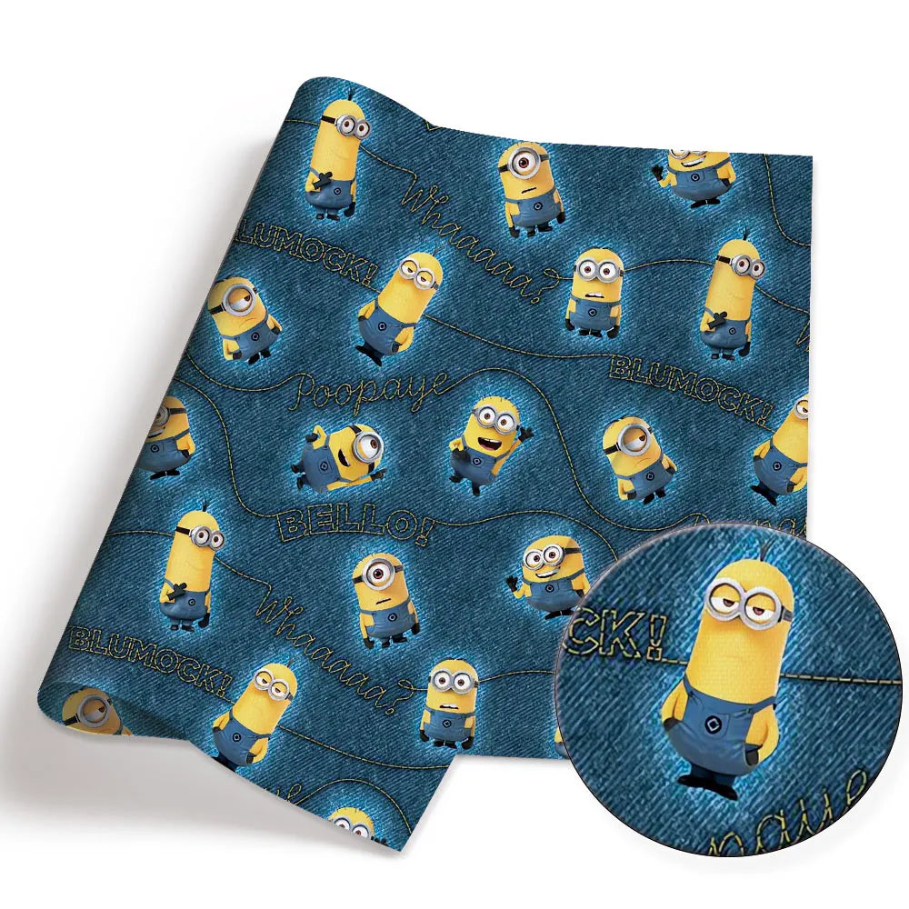 BEAST KINGDOM Minions Cartoon Patchwork Fabric – Cotton Blend for DIY Crafts - Image 8