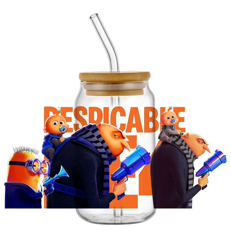 Minions UV DTF Transfer Stickers for 16oz Libbey Glasses - Image 32