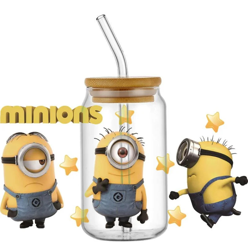 Miniso Cartoon 3D Minions UV DTF Cup Wrap - Image 10