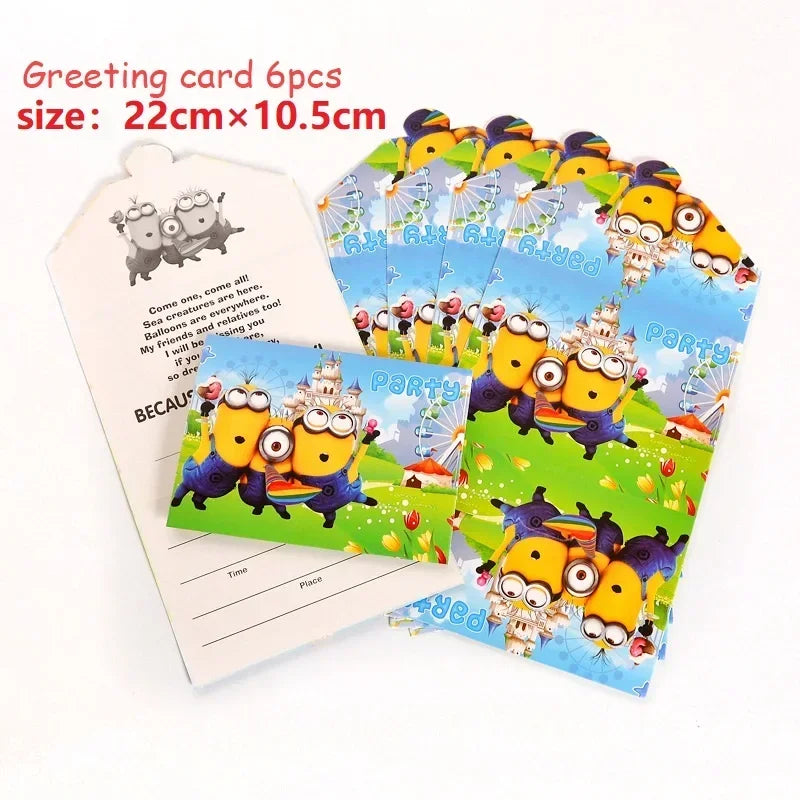 Miniso Minions Party Set – Disposable Cups, Plates & Straws - Image 7