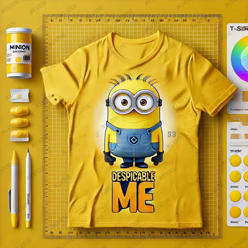 Minions Cotton Harajuku Tee – Kids & Adults - Image 5