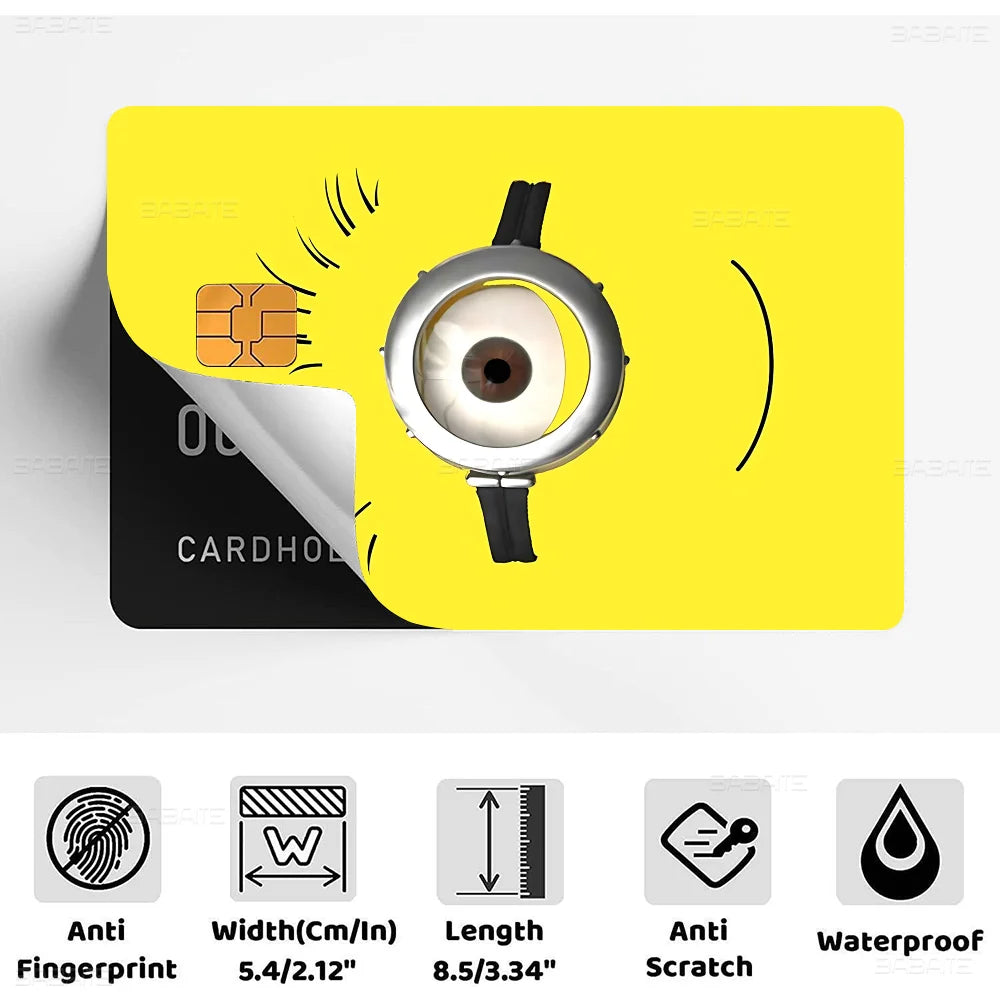 Cute M-Minions 2024 Anime Cartoon Skin Stickers for Credit Card - Image 6