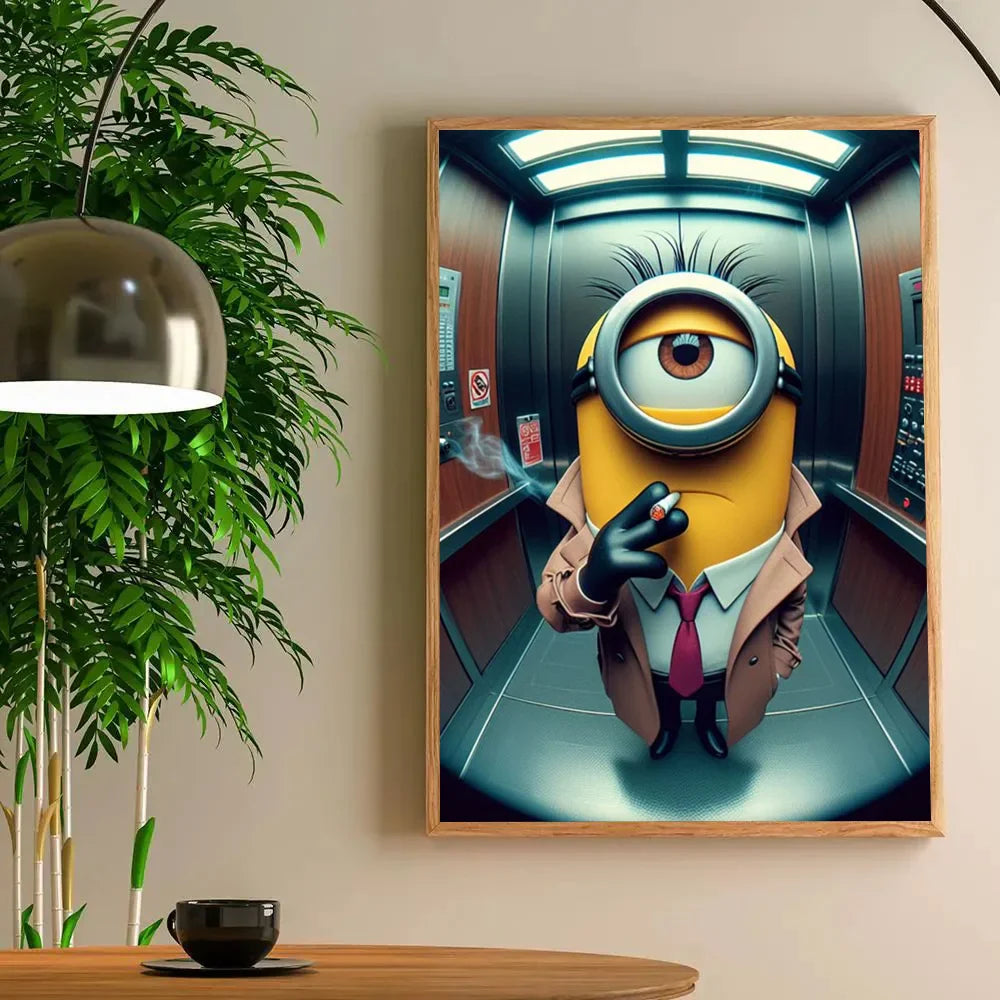 1pc Anime M-Minions Poster Self-Adhesive Art Sticker - Image 3